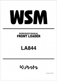 repair manual Kubota Front Loader LA844 Workshop Manual PDF