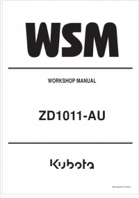 repair manual Kubota ZD1011-AU Workshop Manual PDF