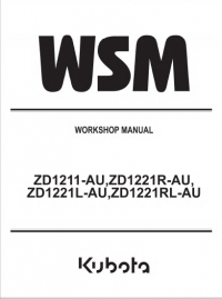 repair manual Kubota ZD1211/1221R/1221L/1221RL-AU Workshop Manual PDF