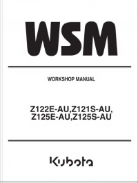 repair manual Kubota Z122E/121S/125E/125S-AU Workshop Manual PDF
