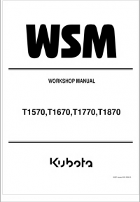 repair manual Kubota T1570, T1670, T1770, T1870 Workshop Manual PDF