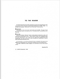 repair manual Kubota T1460, T1560 Workshop Manual PDF