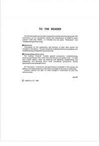 repair manual Kubota T1400, T1400H Workshop Manual PDF