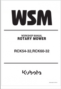 repair manual Kubota RCK54-32, RCK60-32 Rotary Mower Workshop Manual PDF
