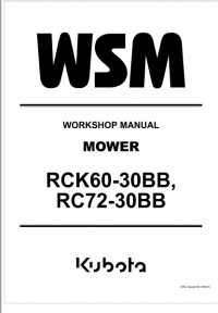 repair manual Kubota RCK60-30BB,RC72-30BB Mower Workshop Manual PDF