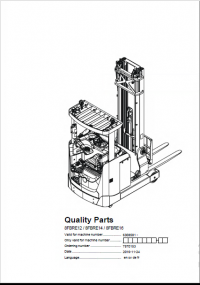 spare parts catalog Toyota Machine 8FBRE12, 8FBRE14, 8FBRE16 Quality Parts Manual PDF