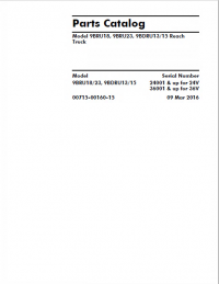 spare parts catalog Toyota 9BRU18, 9BRU23, 9BDRU13-15 Reach Truck Parts Catalog PDF
