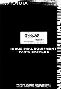 spare parts catalog Toyota Industrial Equipment 7FGCU15,18 7FGCSU20 Parts Catalog PDF