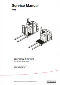 repair manual Toyota Truck 7LOP10CW, 7LOP10CF Service Manual PDF