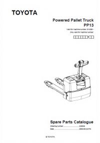 spare parts catalog Toyota Powered Pallet Truck PP13 Spare Parts Catalog PDF