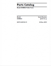 spare parts catalog Toyota Pallet Truck 8HBW23 Parts Catalog PDF