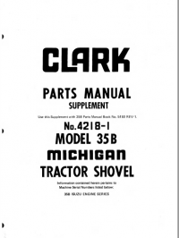 spare parts catalog TCM Clark Michigan Tractor Shovel 35B Parts Manual Supplement PDF