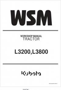 repair manual Kubota L3200, L3800 Tractor Workshop Manual PDF