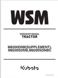 repair manual Kubota M8200DNB(SUPPLEMENT), M8200SDNB, M8200SDNBC Workshop Manual PDF