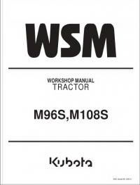 repair manual Kubota M96S, M108S, M96SDTM(Supplement) Tractor Workshop Manual PDF