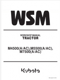 repair manual Kubota M4500A/AC, M5500A/AC,M7500A/AC Tractor Workshop Manual PDF