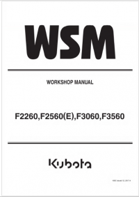 repair manual Kubota F2260, F2560E, F3060, F3560 Workshop Manual PDF
