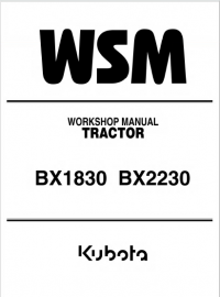 repair manual Kubota BX1830, BX2230 Tractor Workshop Manual PDF