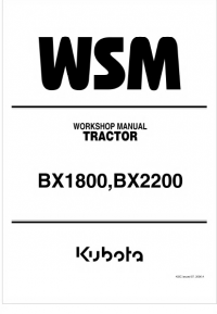 repair manual Kubota BX1800, BX2200 Tractor Workshop Manual PDF