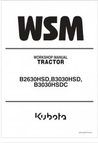repair manual Kubota B2630HSD, B3030HSD, B3030HSDC Workshop Manual PDF
