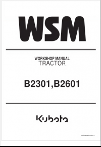 repair manual Kubota B2301, B2601 Tractor Workshop Manual PDF