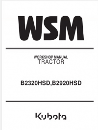 repair manual Kubota B2320HSD, B2920HSD Workshop Manual PDF