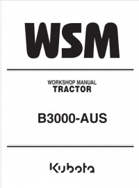 repair manual Kubota B3000-AUS Workshop Manual PDF