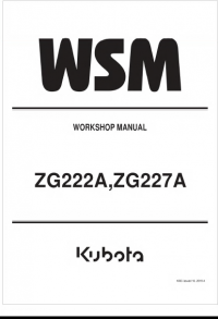 repair manual Kubota ZG222A, ZG227A Workshop Manual PDF