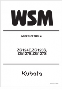 repair manual Kubota ZG124E/123S/127E/127S Workshop Manual PDF