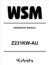 repair manual Kubota Z231KW-AU Workshop Manual PDF