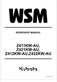 repair manual Kubota Z411/421/412/422KW-AU Workshop Manual PDF