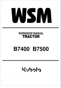 repair manual Kubota Tractor B7400, B7500 Workshop Manual PDF