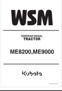 repair manual Kubota Tractor ME8200, ME9000 Workshop Manual PDF
