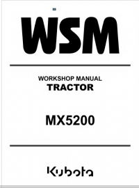 repair manual Kubota Tractor MX5200 Workshop Manual PDF