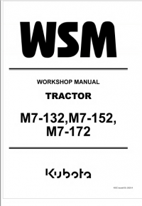repair manual Kubota Tractor M7-132, M7-152, M7-172 Workshop Manual PDF
