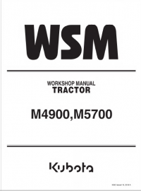 repair manual Kubota Tractor M4900, M5700, M5700HD Workshop Manual PDF