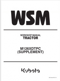 repair manual Kubota Tractor M126XDTPC (SUPPLEMENT) Workshop Manual PDF