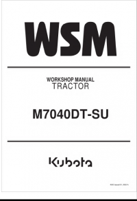 repair manual Kubota Tractor 7040DT-SU Workshop Manual PDF