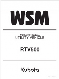 repair manual Kubota Utility Vehicle RTV500 Workshop Manual PDF