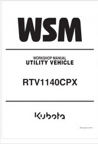 repair manual Kubota Utility Vehicle RTV1140CPX Workshop Manual PDF
