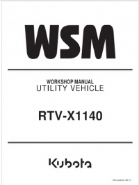 repair manual Kubota Utility Vehicle RTV-X1140 Workshop Manual PDF