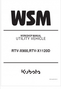 repair manual Kubota Utility Vehicle RTV-X900, RTV-X1120D Workshop Manual PDF