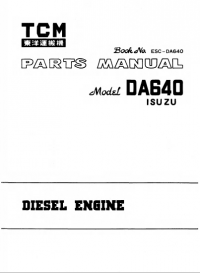 spare parts catalog TCM Isuzu DA640 Diesel Engine Parts Manual PDF