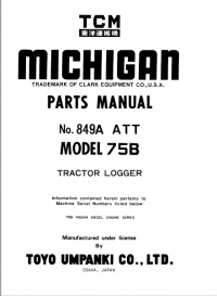 spare parts catalog TCM Michigan Tractor Logger 75B Parts Catalog PDF