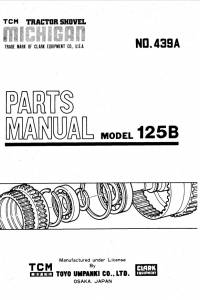spare parts catalog TCM Michigan Tractor Shovel 125B Parts Manual PDF