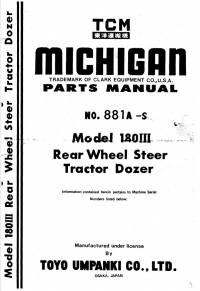 spare parts catalog TCM Michigan Rear Wheel Steer Tractor Dozer 180 III Parts Manual PDF