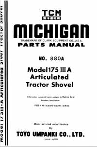 spare parts catalog TCM Michigan Articulated Tractor Shovel 175 IIIA Parts Manual PDF