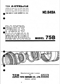 spare parts catalog TCM Michigan Clark Equipment 75B Parts Catalog PDF