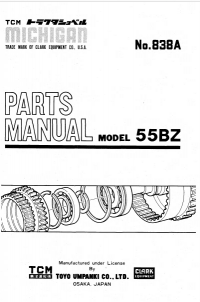 spare parts catalog TCM Michigan Clark Equipment 55BZ Parts Catalog PDF