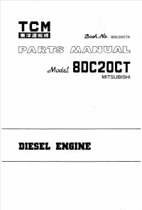 spare parts catalog TCM Mitsubishi Diesel Engine 8DC20CT Parts Manual PDF